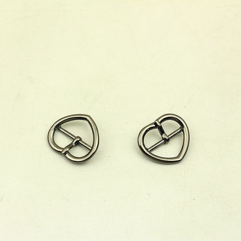 30pcs ID18mm Fashion Metal Heart Pin Buckles Strap Belt Adjust Adjuster Clasp Hook DIY Clothes Shoes Decoration Buckle