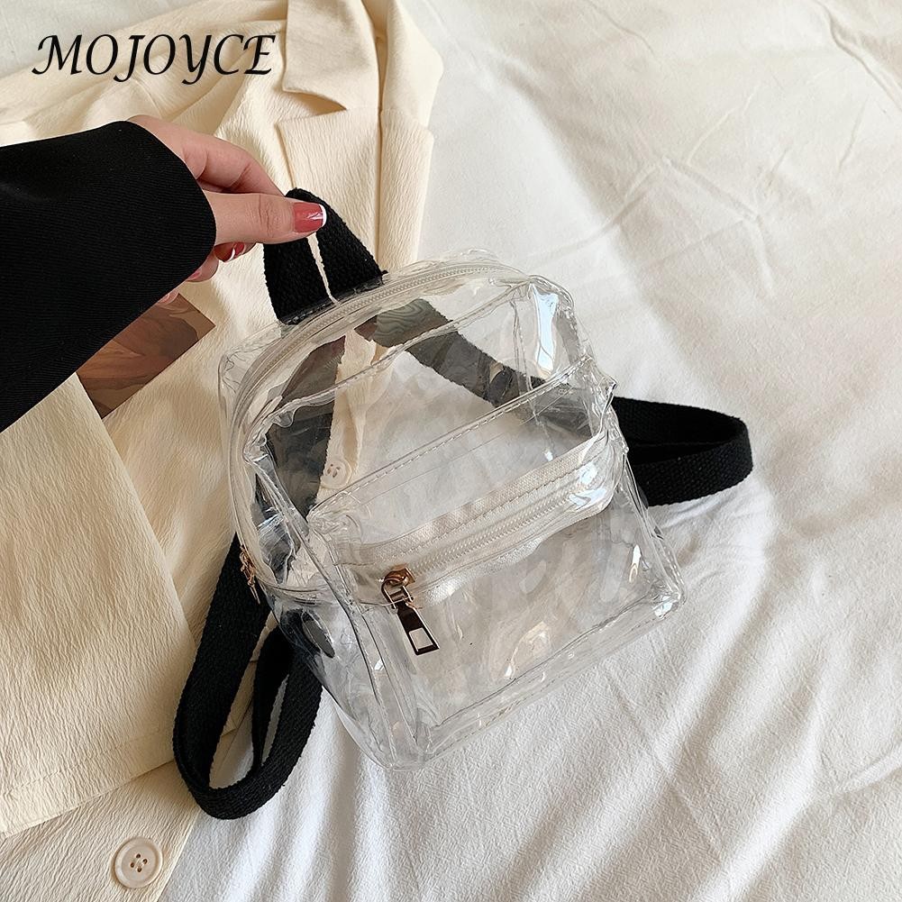 1PC Fashion Backpack Transparent PVC Cute Kids School Bag For Girls Student Bookbag Summer Beach Streetwear Bag