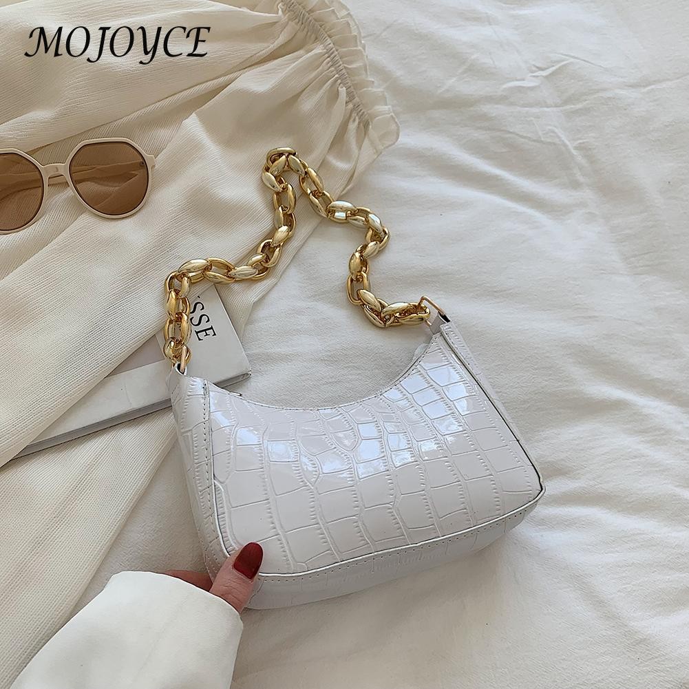 PU leather chain shoulder bag women messenger bag crocodile pattern zipper bag for ladies outdoor travel shopping