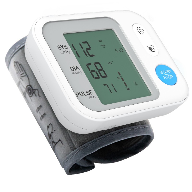 BOXYM Medical Digital LCD Wrist Blood Pressure Monitor Automatic Sphygmomanometer Tonometer Wrist Sphygmomanometer Meter