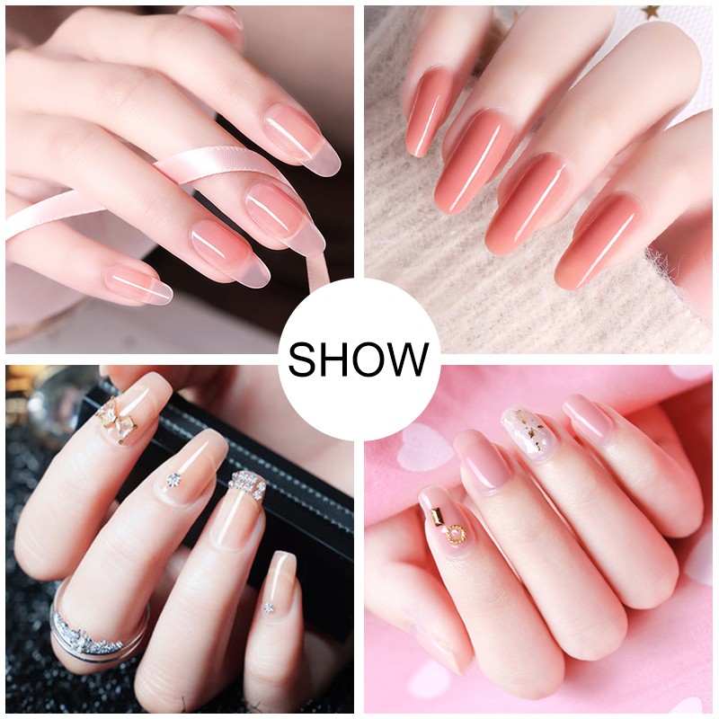 Poly Extension Gel Set 5/2pcs Acrylic Gel Kit Clear Camouflage Color Nail Tip Shape Crystal UV Gel Slice Brush Nail Art Tools