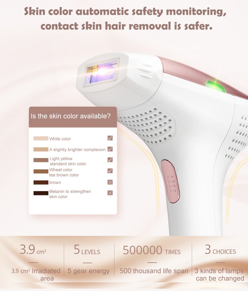 MLAY permanent laser hair removal machine free shipping home use pubic hair epilator for women and men