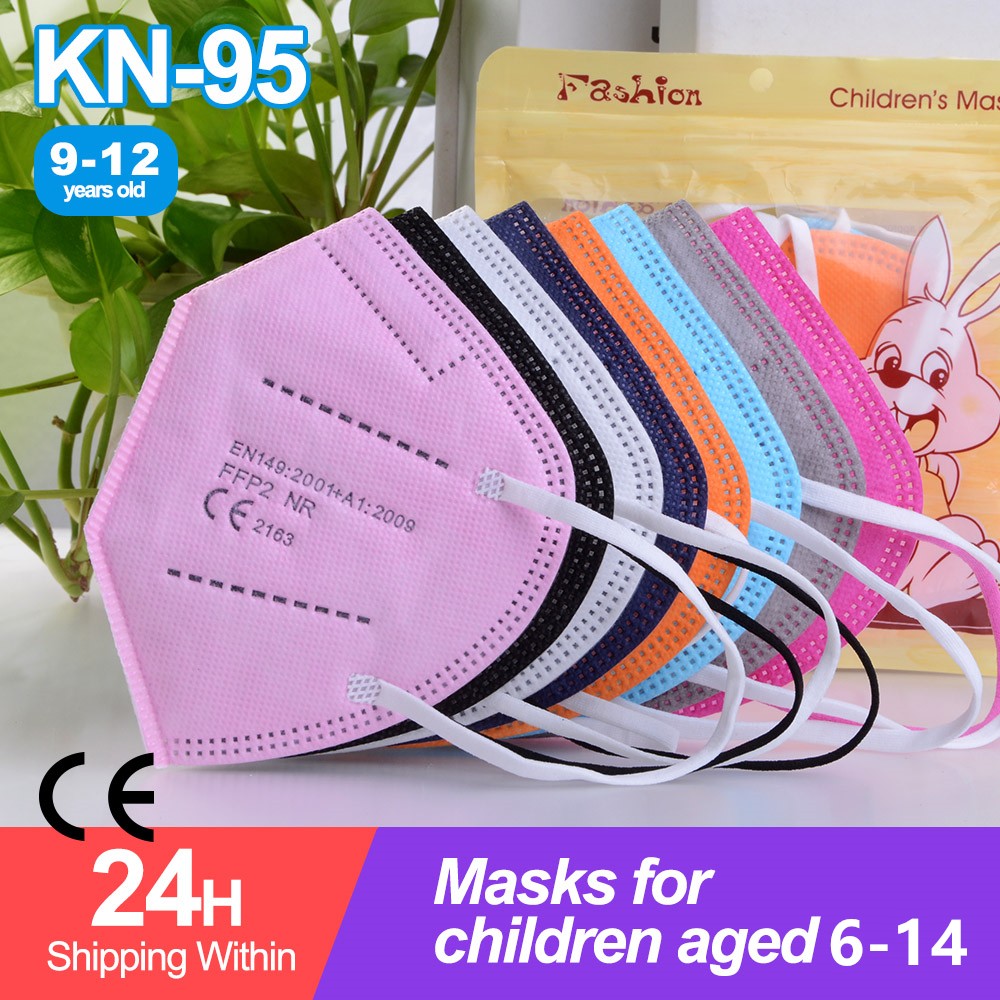 10-100pcs Cute Kids KN95 Mask CE FFP2 Mascarillas 5 Layers Children Mouth Mask Baby Respirator ffp2 Mask Ninos Girls Boys Masque