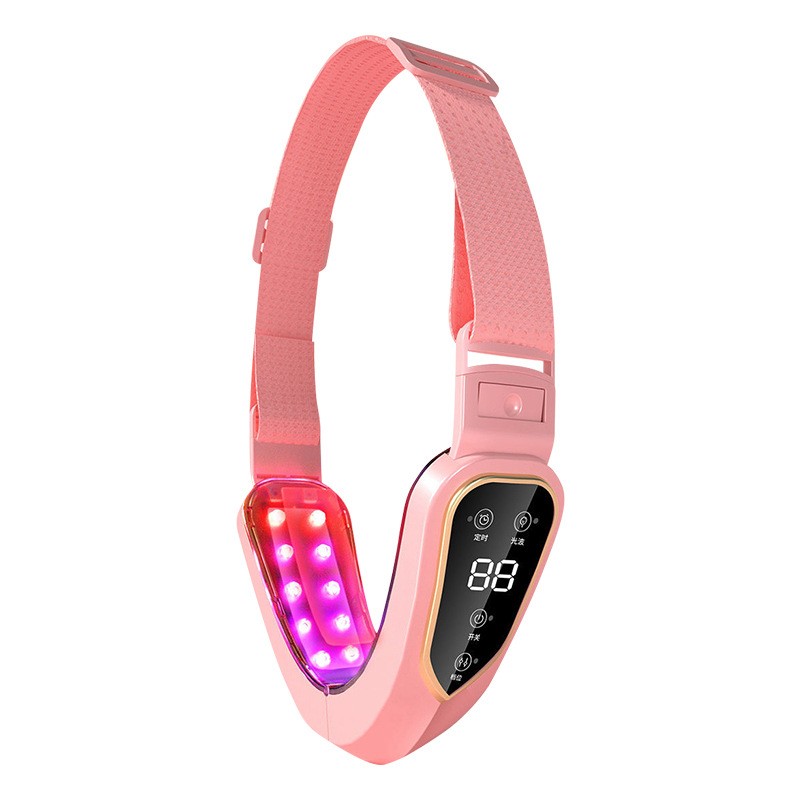 HSKOU LED Photon Face Lifting Device Face Slimming Therapy Vibration Massager Double Chin V Shape Cheek Tightening