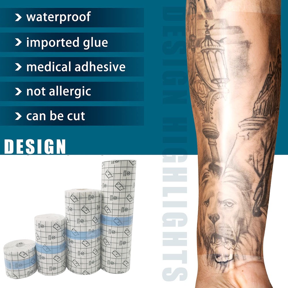 5M 10M Waterproof Protective Tattoo Healing Film For Aftermarket Transparent Bandage Skin Tattoo Healing Repair Film Wrap Roll