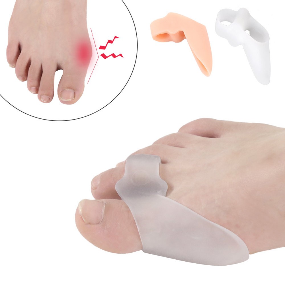 1 Pair Silicone Toes Separator Bunion Orthopedic Ectropion Hallux Valgus Toe Separators Foot Hallux Bunion Adjuster Correctors