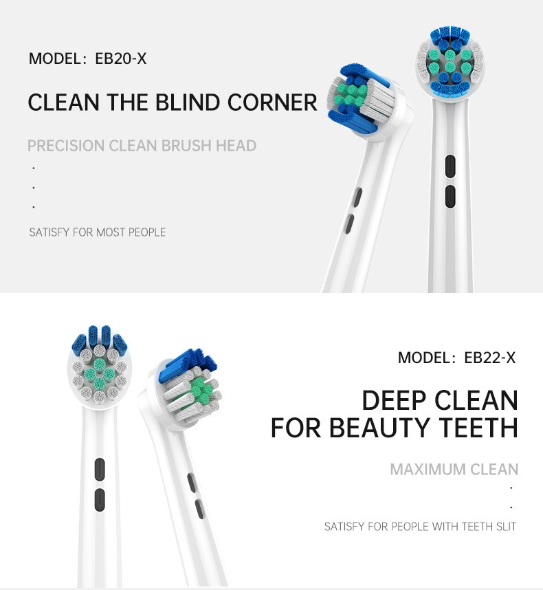 2022 New Oral B Electric Toothbrush Heads Oral B Vitality/Triumph/Pro Health/3D Excel/Professional Care/Clean White/TriZone