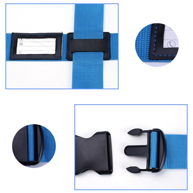 Adjustable Luggage Packing Luggage Cross Belt Bag Safe Trolley Case Protector Strap With Lock Travel Accessories