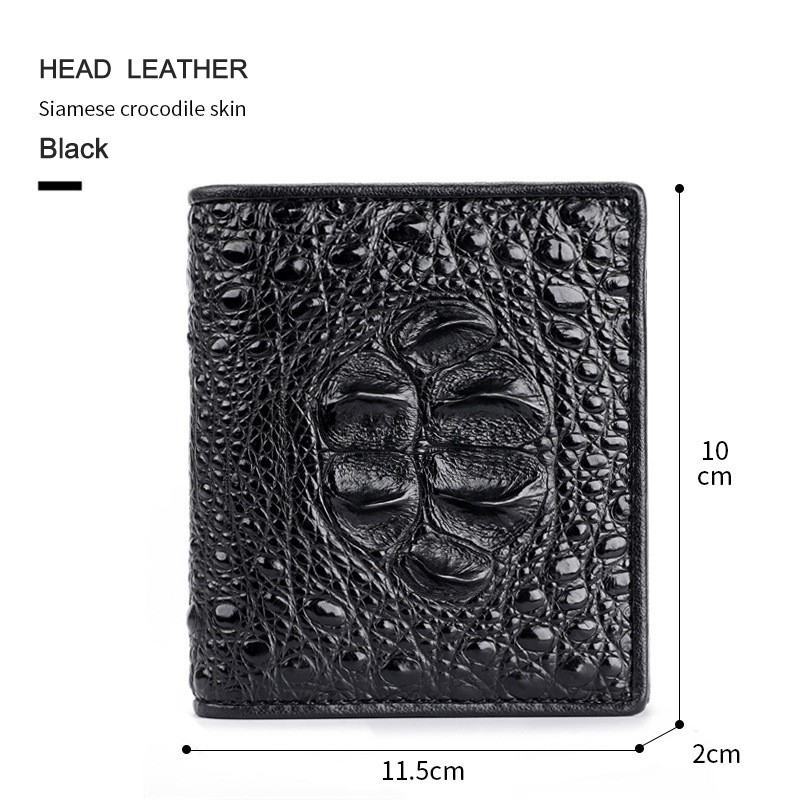 Men's wallet genuine crocodile skin short slim wallet 2022 special sale fashion brand bifold wallets male gifts