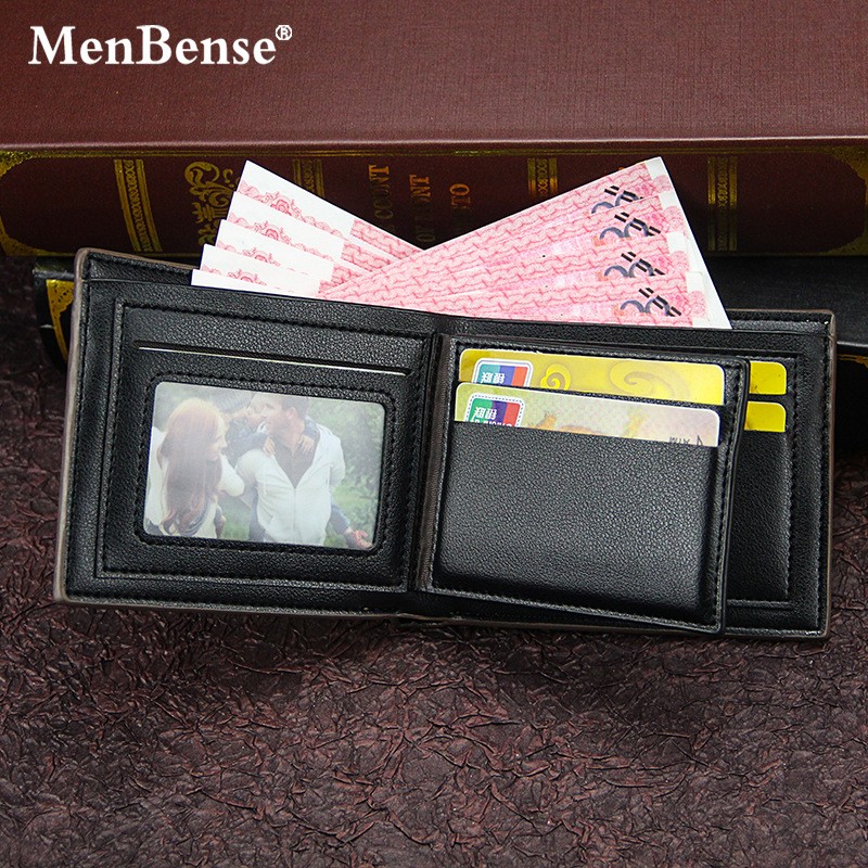 Men's Leather Wallet Business Foldable Luxury Wallet Billfold Slim Cowhide Credit Card Holder Insert Coin Purse 2022 Men