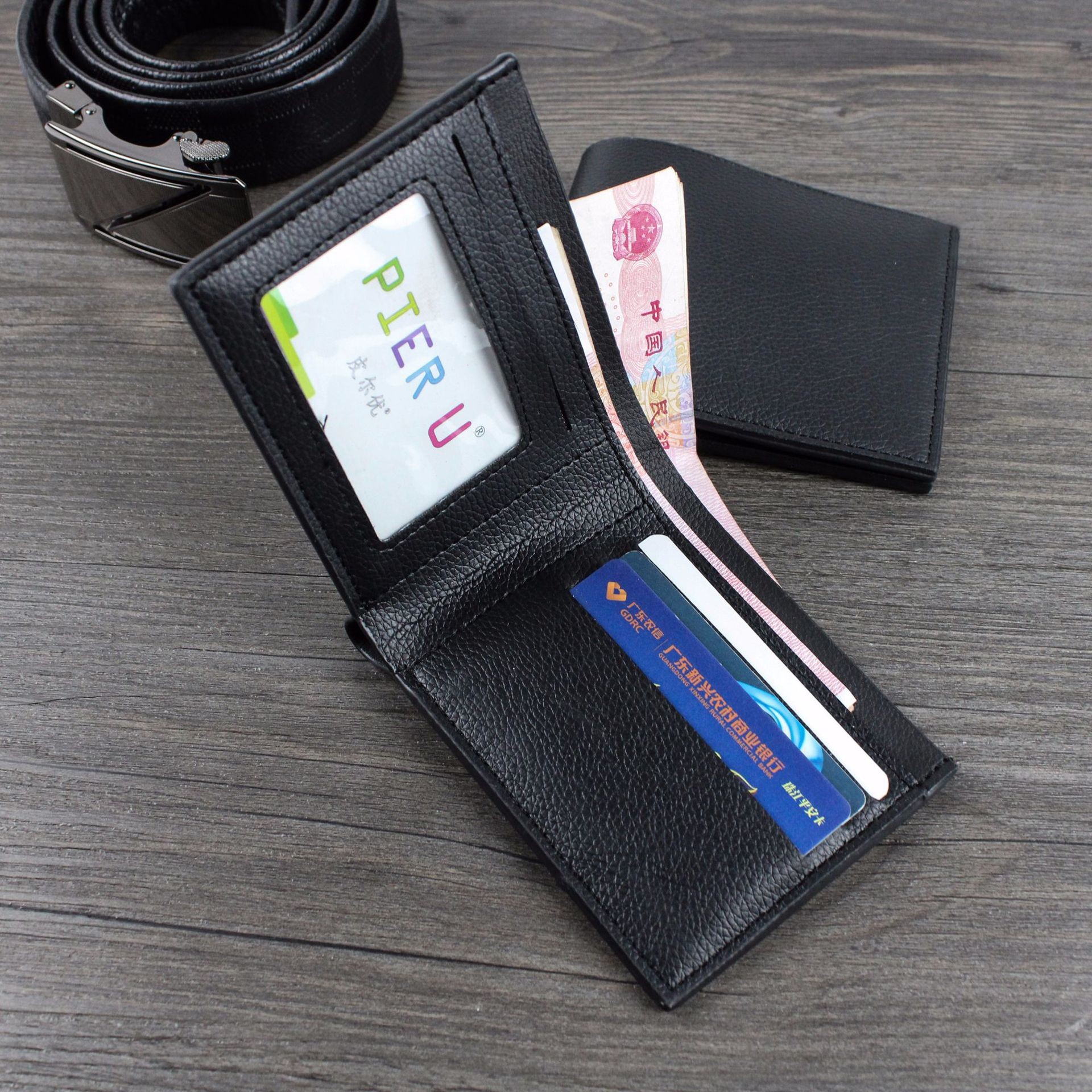 Men Gift for Bank Cards Clutch Male Small Wallet 3 Clips Magnet Wallet Men Luxury Brand Coin Holder Men Small Bag Money Clip