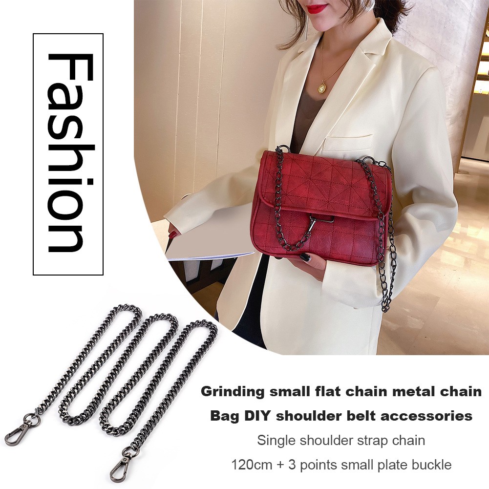 Chain Shoulder Crossbody Bag Metal Strap Handbag Chains Female Shoulder Bag Strap DIY Purse Handles Bag Accessories