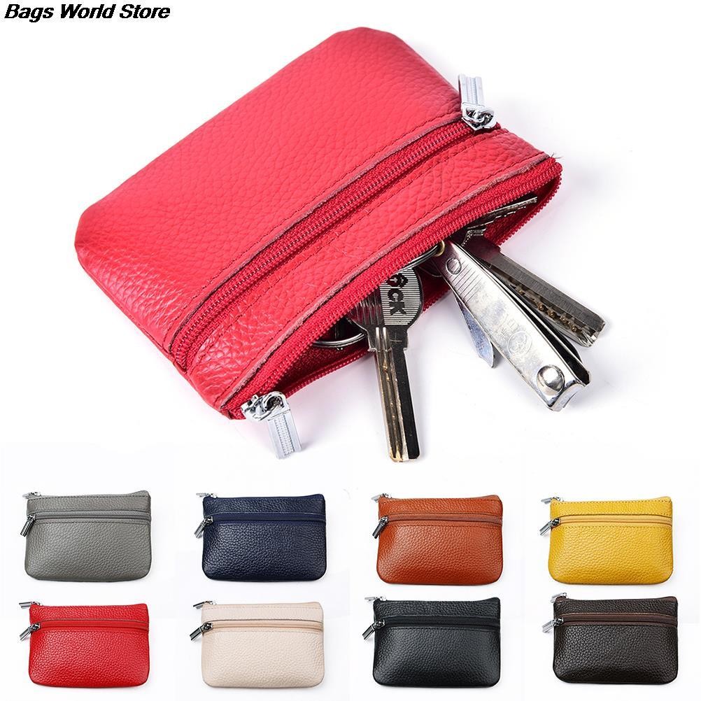 1pc Coin Pouch Wallet PU Leather Car Key Wallets Women Keys Organizer Key Holder Housekeeper Men Keychain Zipper Key Pouch Bag