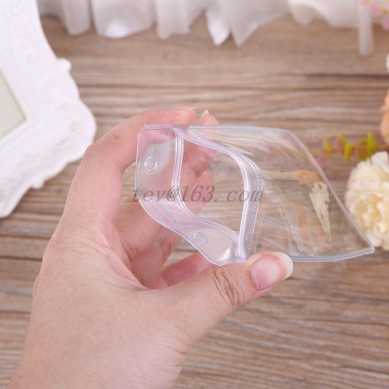 5pcs Unisex Popular Transparent Clear PVC Plastic Badge Work Exhibition ID Name Card Holders Waterproof