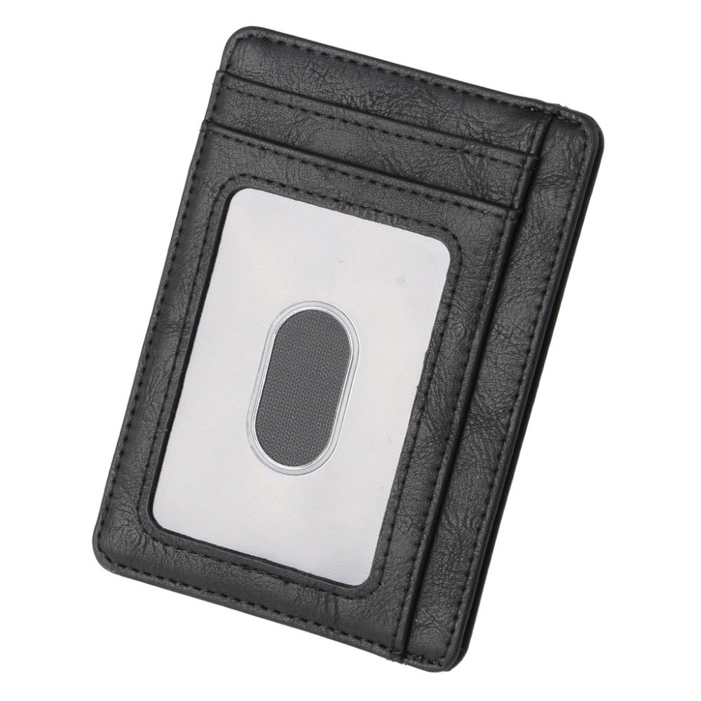 Slim rfid blocking leather wallet credit id card holder money purse for men women fashion bag