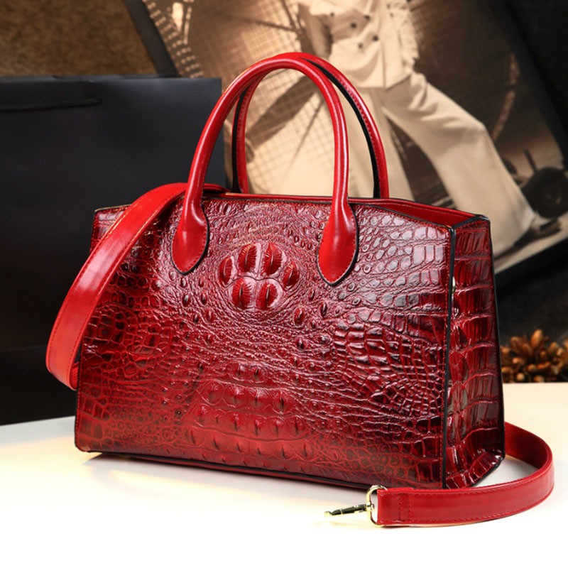 High quality luxury handbags for women, high quality crocodile pattern handbag