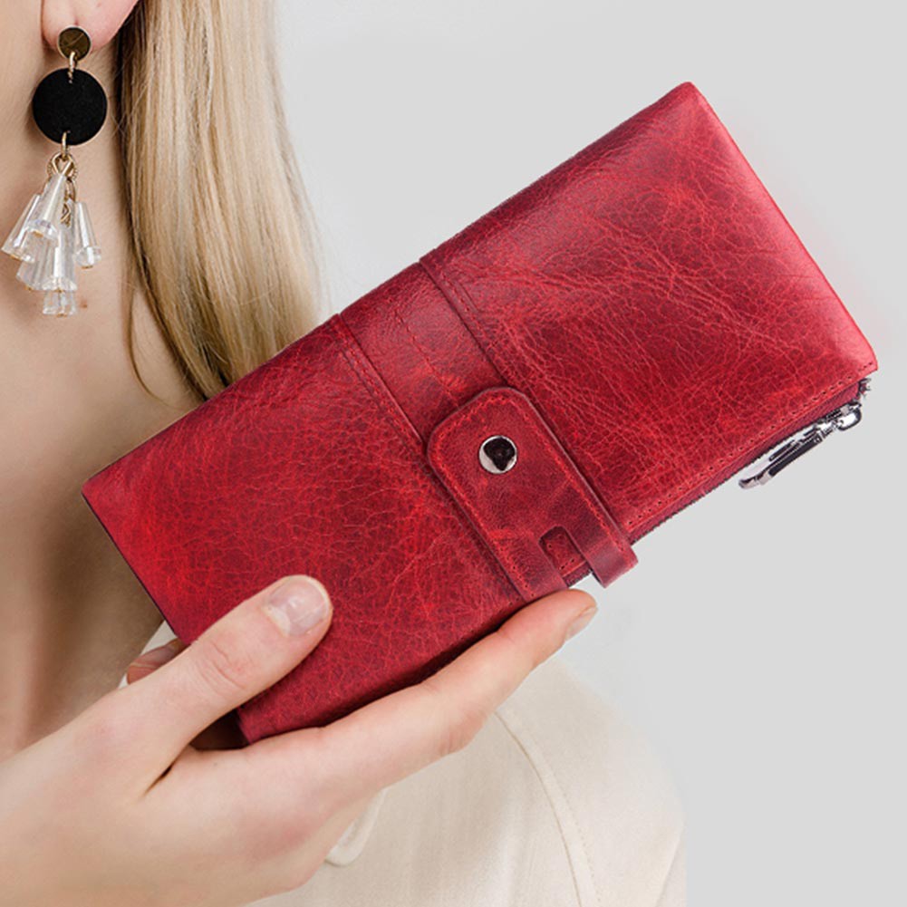 Fashion Women Leather Wallet Long Wallet Card Holder Rfid Genuine Leather 100% New Collection