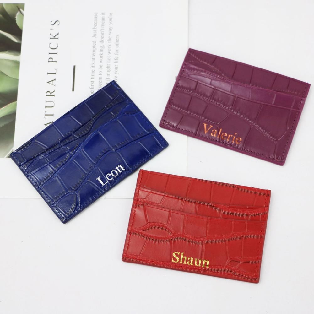 Classic Crocodile Pattern Card Holder Men Women Genuine Leather Credit Card Case ID Card Holder Card Holder Wallet Purse Pouch