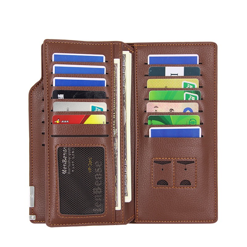 Luxury Men's PU Leather Long Zipper Wallets Masculina Carteras ID Credit Card Holder Clutch Purse Billetera wallet portefeuille