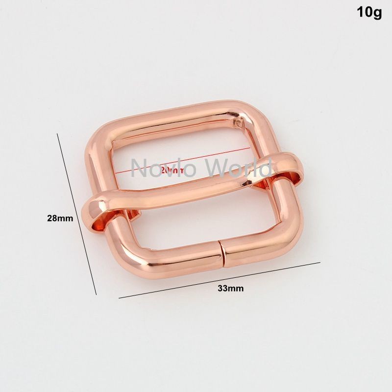 10-50pcs 6 colors 4 size 16mm 20mm 26mm 33mm rose gold slider buckle DIY strap tape roll buckle strap adjuster tri-slide buckle