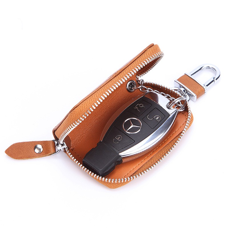 New PU Leather Car Key Wallets Men Key Holder Housekeeper Keys Organizer Women Keychain Cover Zipper Key Pouch Bag Pouch Purse