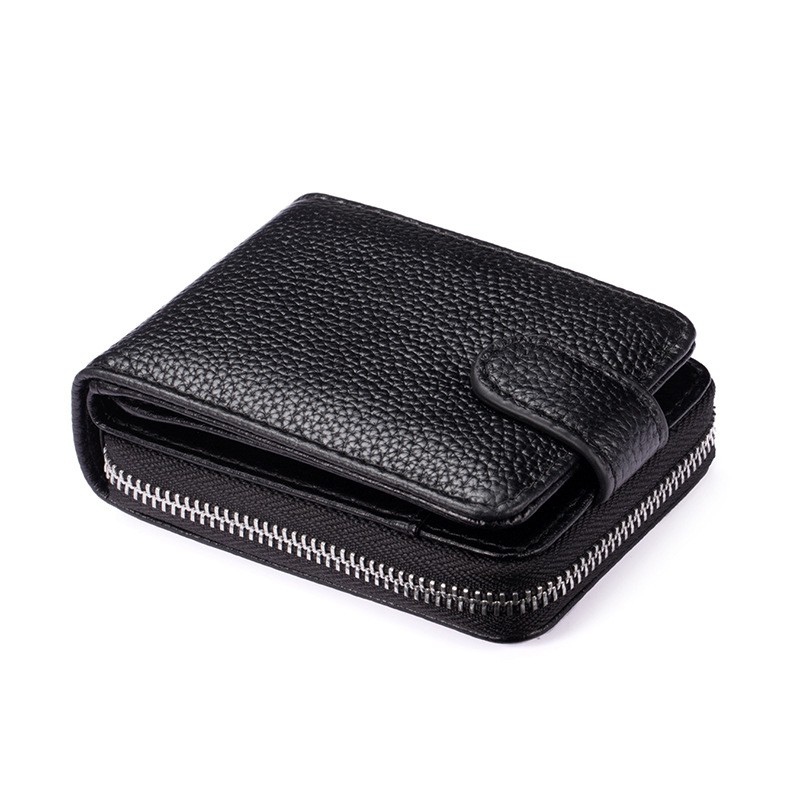 2022 Smart Wallet Men Wallets RFID Card Holder 100% Vintage Leather Card Wallet Coin Pocket Money Bag tarjetero hombre