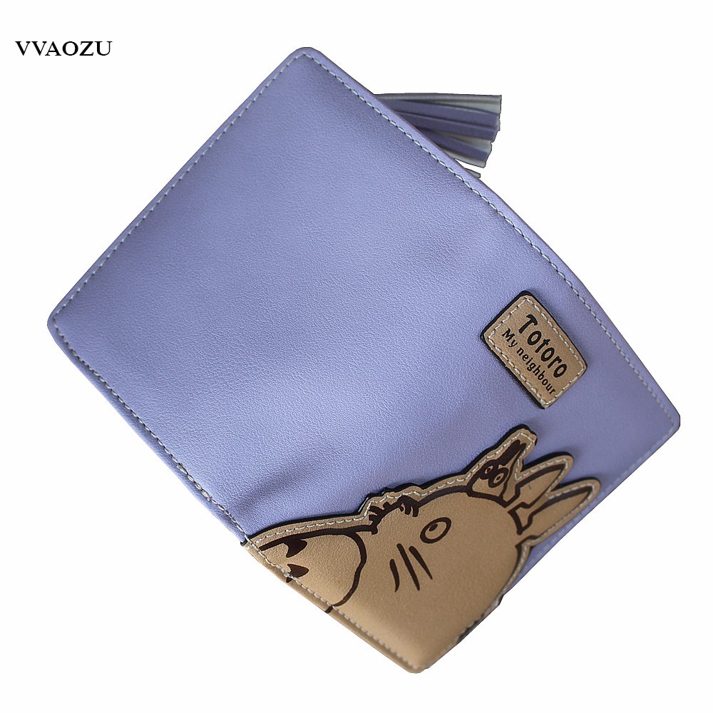 High Quality Women Wallets Totoro Design Ladies Clutch PU Leather Wallet Student Coin Purse Money Bags Long/Short Card Holder