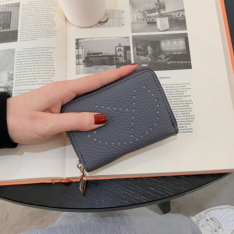 2022 New Girls Kawaii ID Card Purses PU Leather Women Short Student Cute Zipper Small Wallet Female Fashion Candy Color