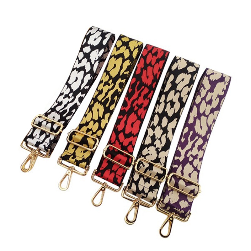 New Style Leopard Print Webbing Bag Shoulder Strap 5CM DIY Adjustable Handle Accessories