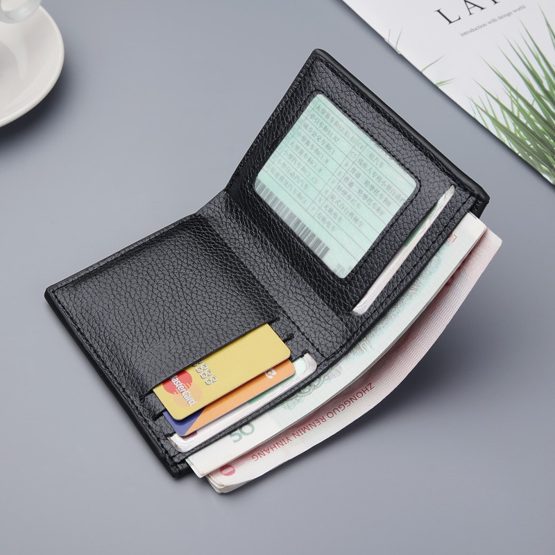 Men's Short Wallet Men Vertical Thin Wallet USD Driver's License Wallet Small Wallet