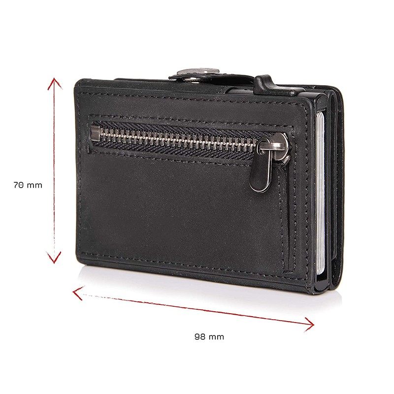 Genuine Leather Rfid Macsafe Card Holder Men Wallets Anti-theft Slim Thin Coin Pocket Smart Wallets Pop Up Male Purse Money Bags