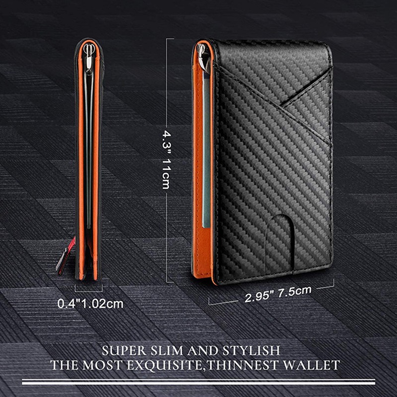 RFID Carbon Fiber Men Wallets Card Holder Slim Thin Pocket Man Magsafe Wallets Money Bags Business Black Male Wallet Walet 2022