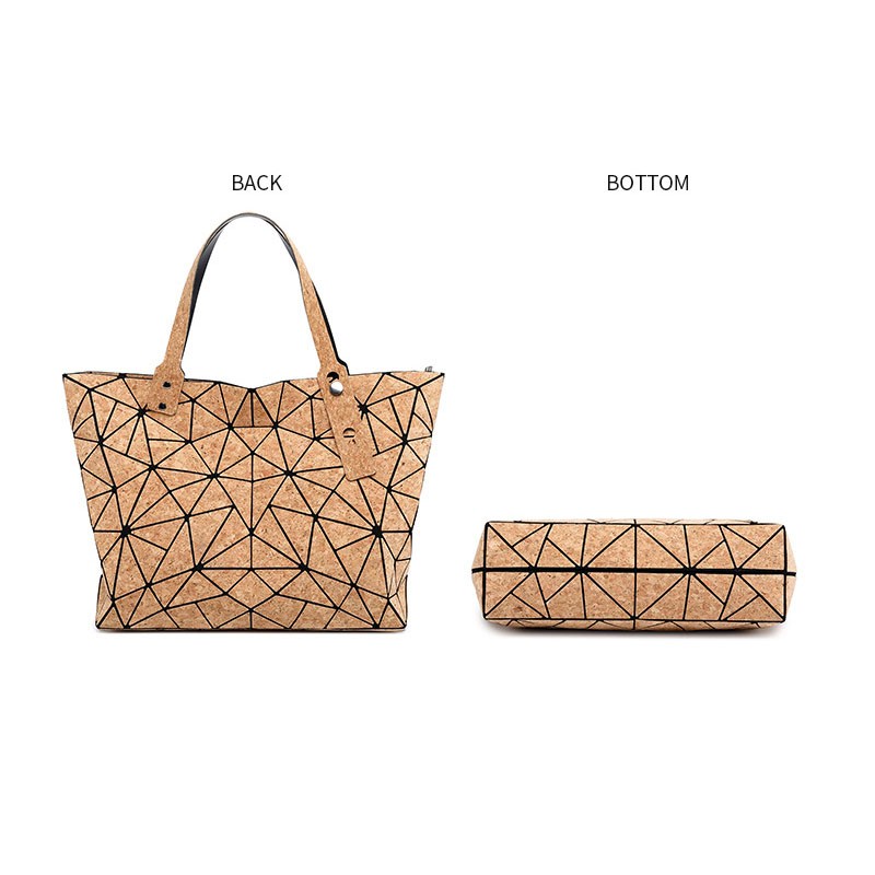 W638 kandra diamond geometric cork backpack deformation student school bags for teenage girl travel bags dropshipping