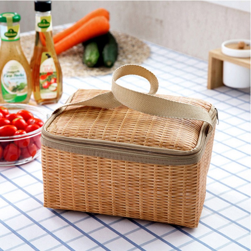 Thermal Plastic Lunch Bag Cooler Bag Insulated Lunch Box Picnic Lunch Bags Large Capacity