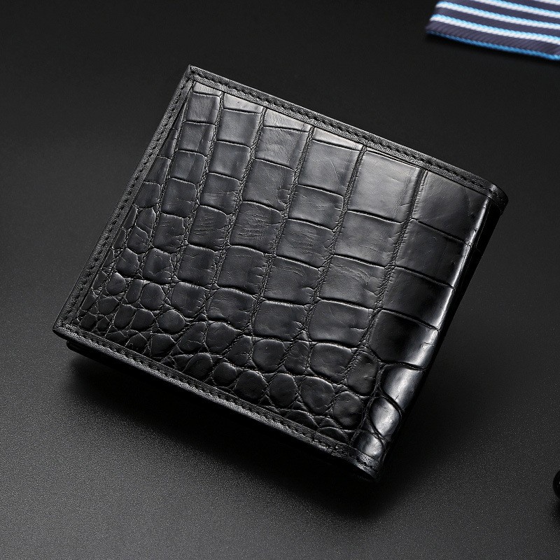 Crocodile Genuine Leather Wallet Luxury Design Clutch Wallet for Men High Quality Wallet Brown Black Crocodile Bifold