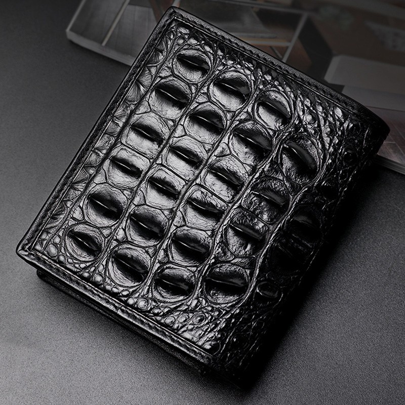 Luxury Genuine Crocodile Wallet Men Fashion Brand Design Leather Small Wallet Fashion Crocodile Skin High Quality Short Wallet