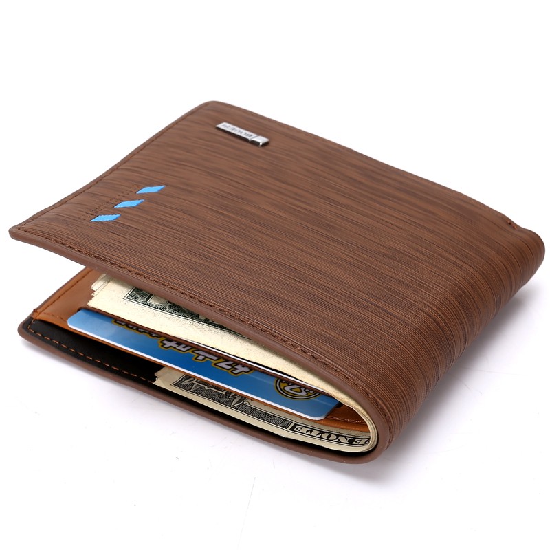 New Men Retro Wallets Business Cards Wallet Men Slim Short Purses PU Leather Credit Card Holders Luxury Design Purse 2022