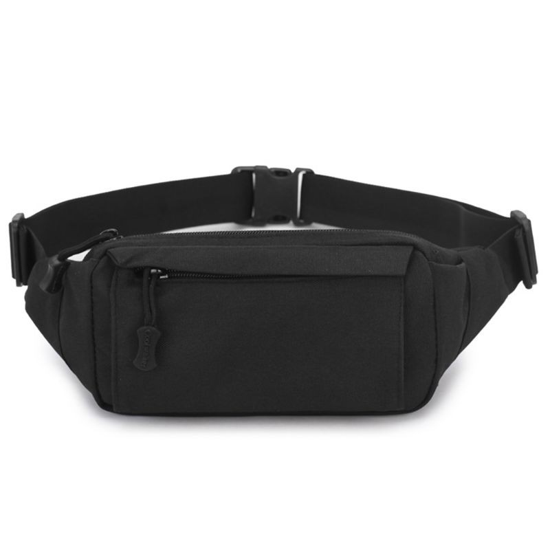 Men Fanny Pack Chest Shoulder Bag with 3 Pockets Nylon Unitary Waist Bag