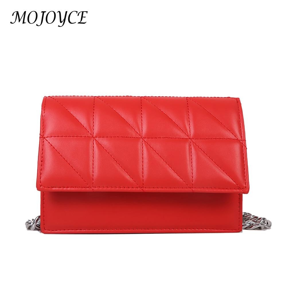 Female PU Leather Shoulder Bag Female Small Wallet All-match Travel Bags Lattice Trending Handbag Arbitrary Ladies Purse