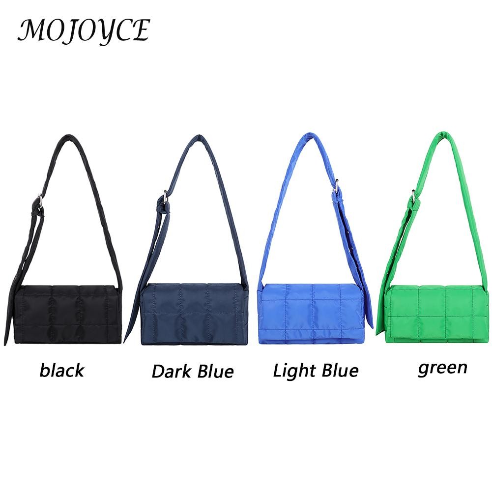 Fashion Vertical Square Shoulder Bag Retro Bag Padded Handbag Winter Warm Tote Bag Small Flap Tote Handbag