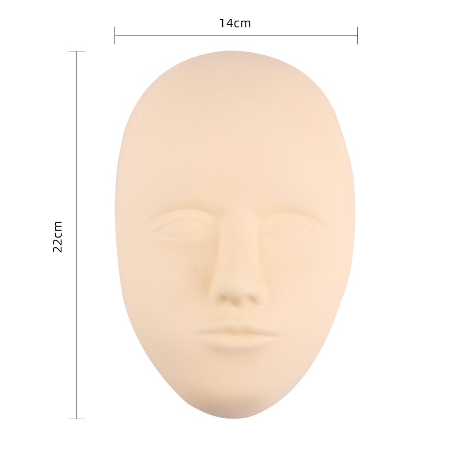 5D Silicone Practice Training Permanent Skin Plastic Holder Eyebrow Lips Eyes Tattoo Practice Skin Mannequin Dummy Face Head Tools