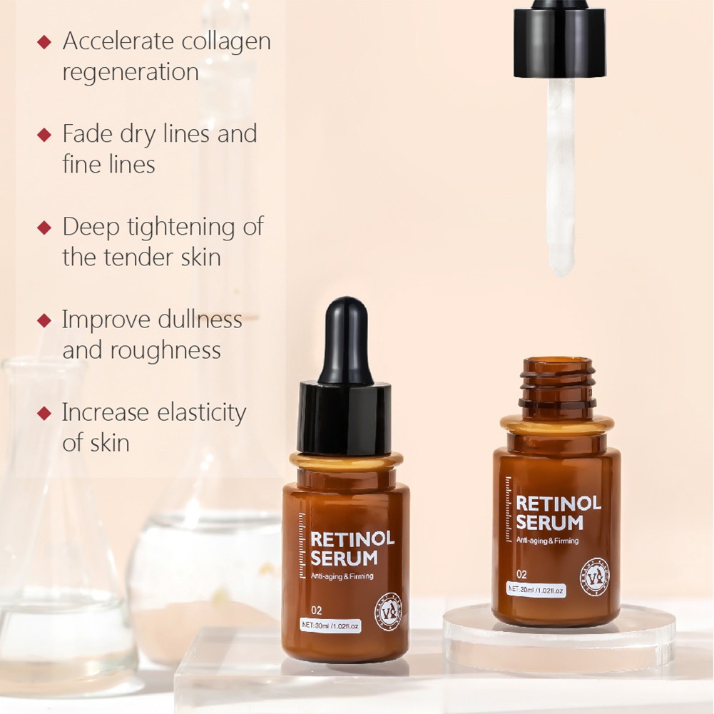 Retinol Face Serum Moisturizing Whitening Firming Fade Fine Lines Anti Wrinkle Anti Aging Essence 30ml