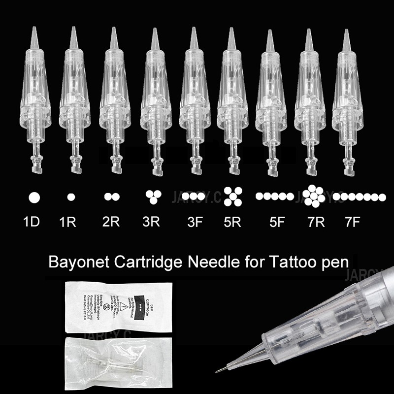 50 قطعة المتاح خرطوشة إبر تجميل دائم حربة الوشم بندقية 1RL/3RL/5RL لآلة الحاجب/الشفاه/كحل الرقمية