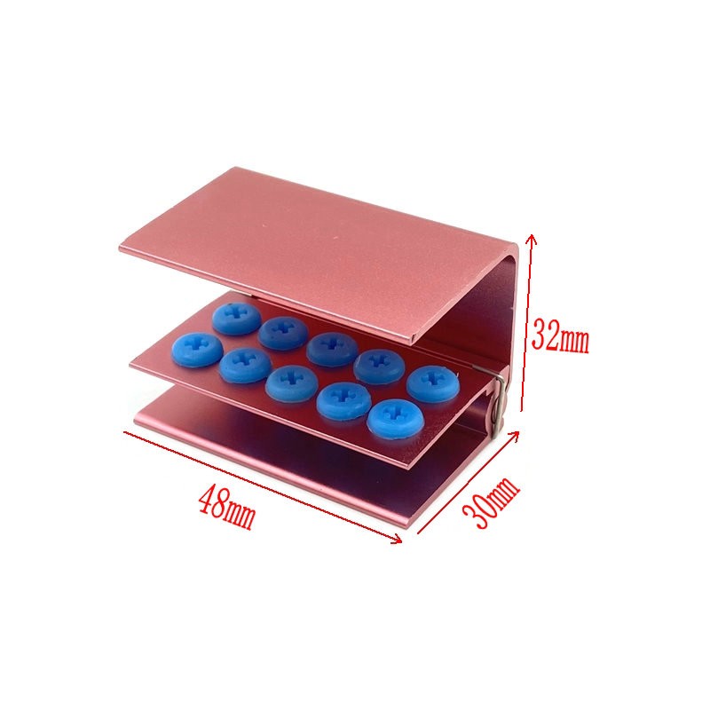 3pcs 10 Holes Dental Burs Holder Block Case For Burs High Speed ​​And Low Speed ​​Dental Burs Autoclavable Burs Holder