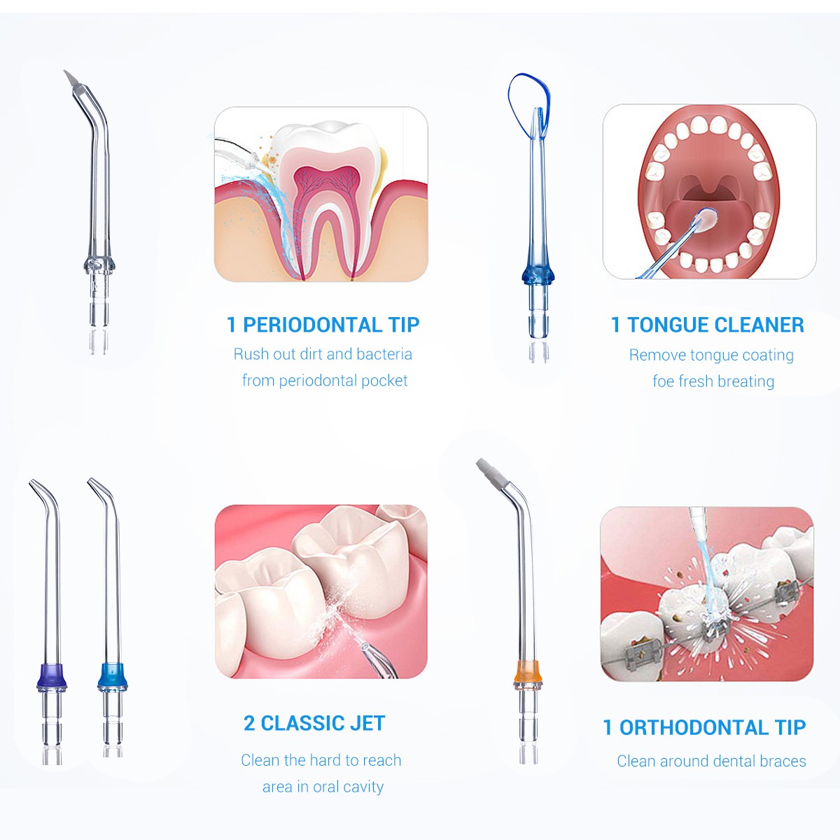 AG portable oral irrigator usb rechargeable dental water flosser dental water jet 300ml 5 modes water tank waterproof dental cleaner