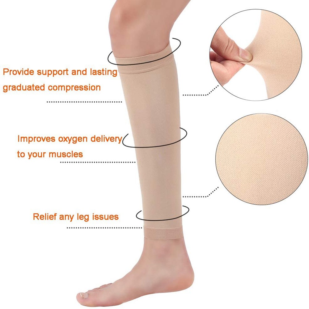 1 Pair Unisex Secondary Medical Compression Socks Medical Compression High Quality Knee Support Sleeve 30-40mmHg