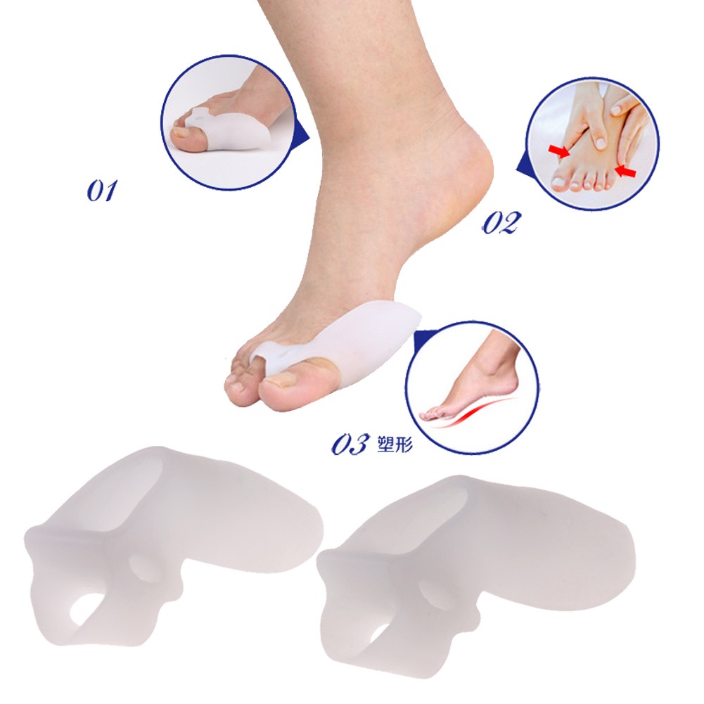 2pcs Big Toe Separator Corrector Straightener Splint Bunion Toe Straightener Foot Pain Relief Hallux Valgus Orthotics Supplies