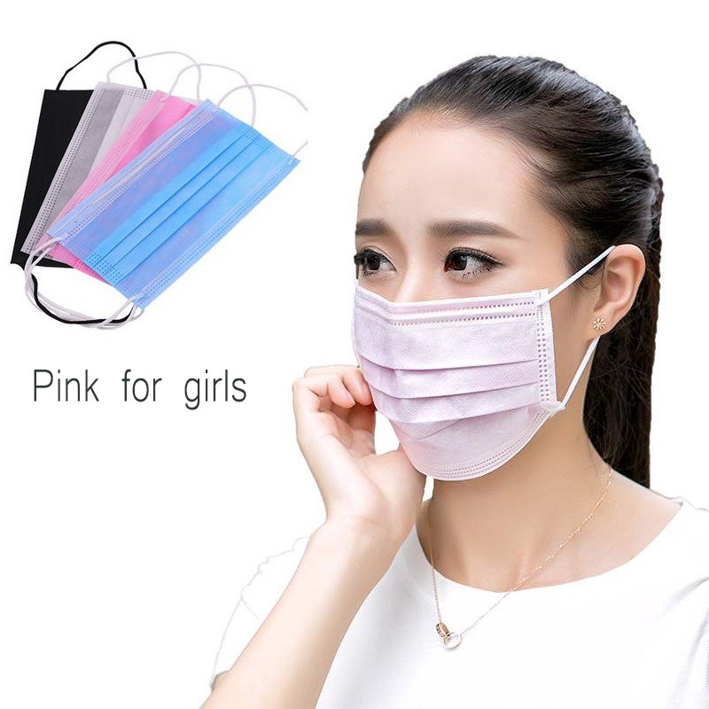 Disposable masks colorful masks mascarillas quiurgicas homology adas black non-woven face masks 3 layer adult mouth caps mascara mask