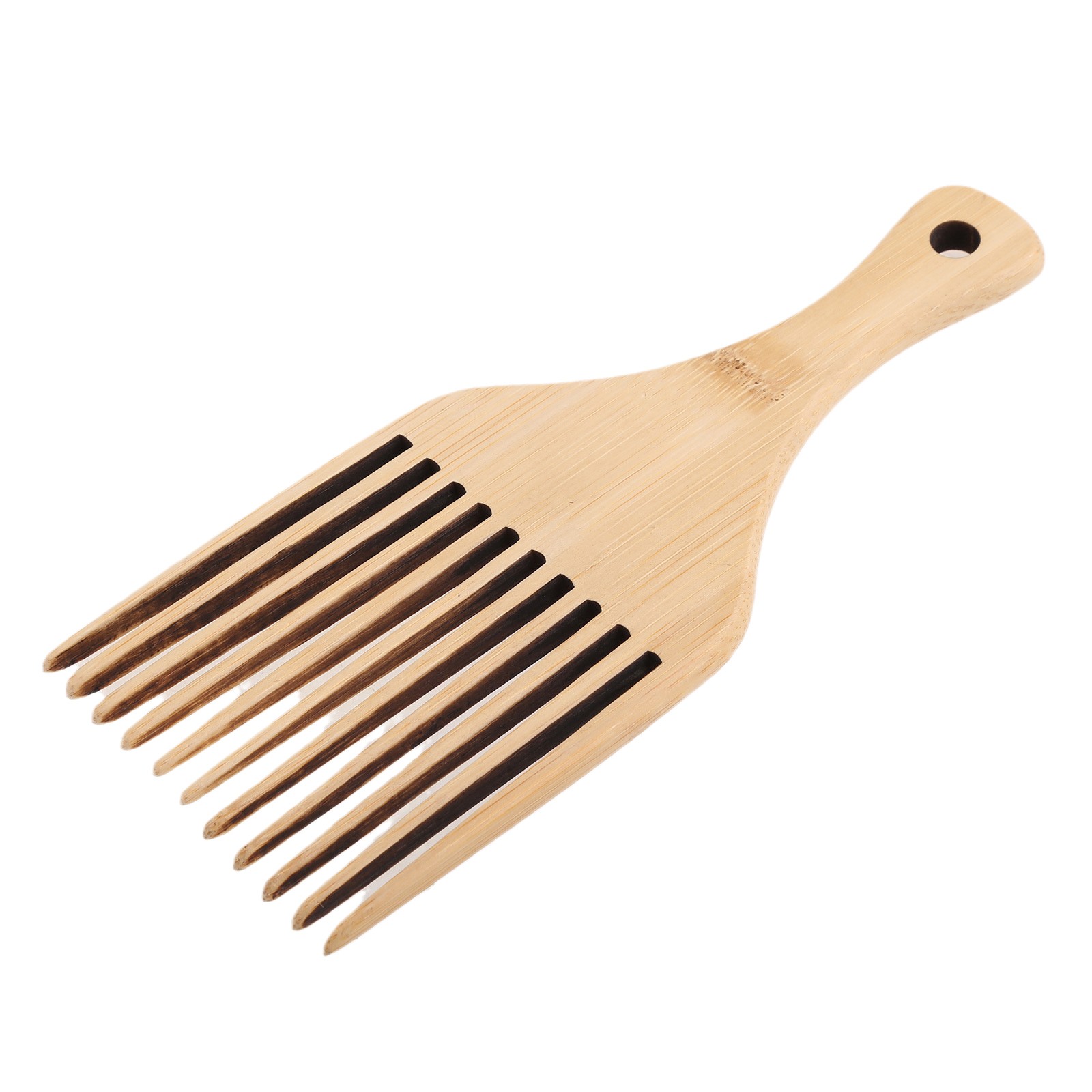 Anti-Static Natural Bamboo Hair Pick Comb Scalp Massage Long Tooth Detangling Combs Afro Lifting Hair Styling Accessories