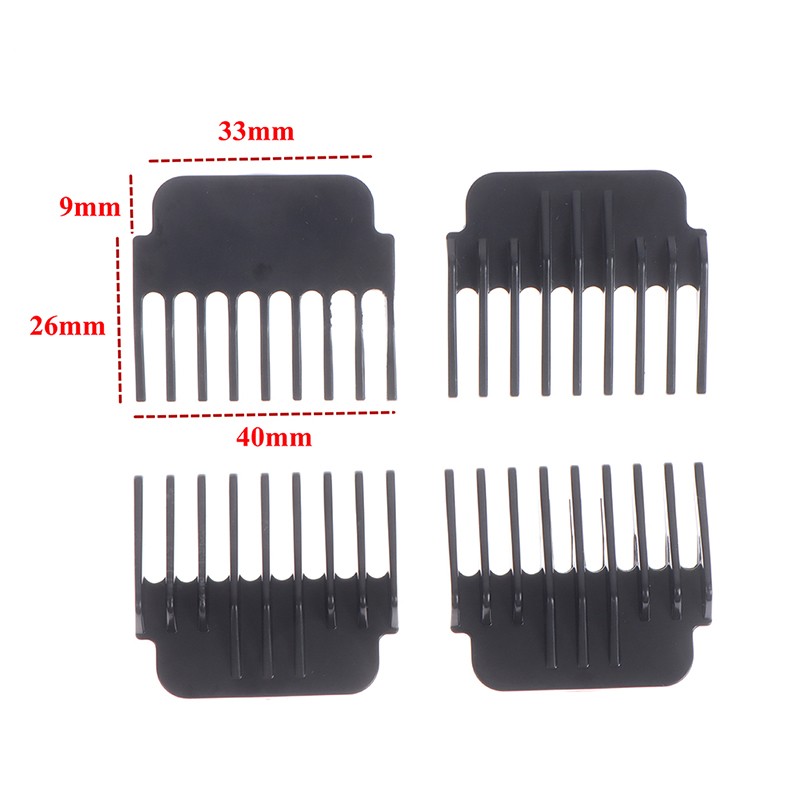 T9 Hair Clipper Guide Combs 4pcs/set T Baldi Outliner Hair Trimmer Coded Cutting Guides 1.5mm to 4.0mm Replacement Guards Set